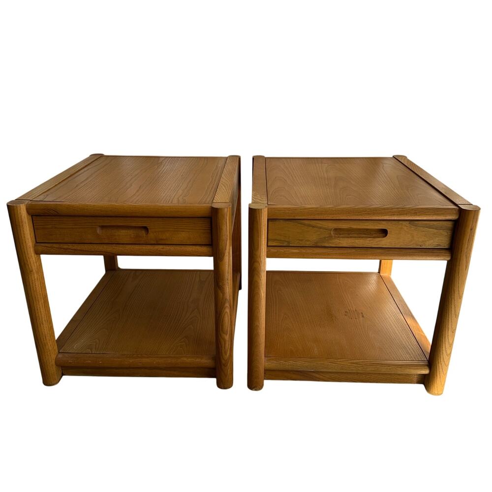 Vintage Midcentury Thomasville Nightstands End Tables Pair of 2